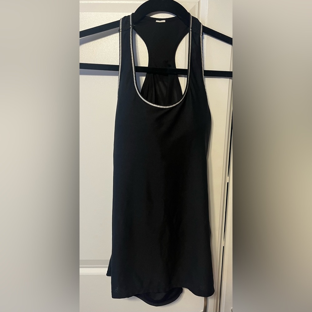 Athletic Black racer back Top with White Trim by MPG size-S